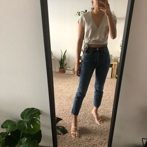 Agolde Riley High Rise Straight Crop Jeans